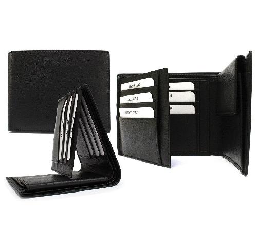Mens Nappa Leather Three Way Wallet With Coin Pocket Sandringham 